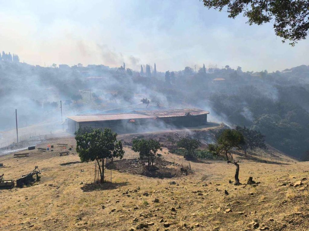 Ηλεία: Χωρίς ενεργό μέτωπο η φωτιά – Διάσπαρτες εστίες σε δύο οικισμούς