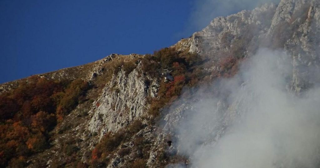 Καβάλα: Πυρκαγιά σε δύσβατη περιοχή στο Παγγαίο